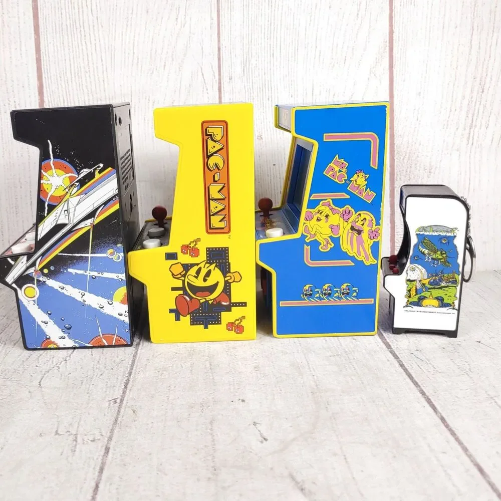 5x MINI ARCADE LOT - Atari, GALAGA, Asteroids, Ms. Pac Man Machines Bandai NAMCO